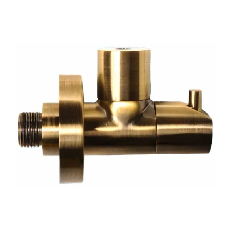 Кран радиаторный Carlo Poletti угловой 1/2x10 мм латунный античная бронза 0505/A-AB