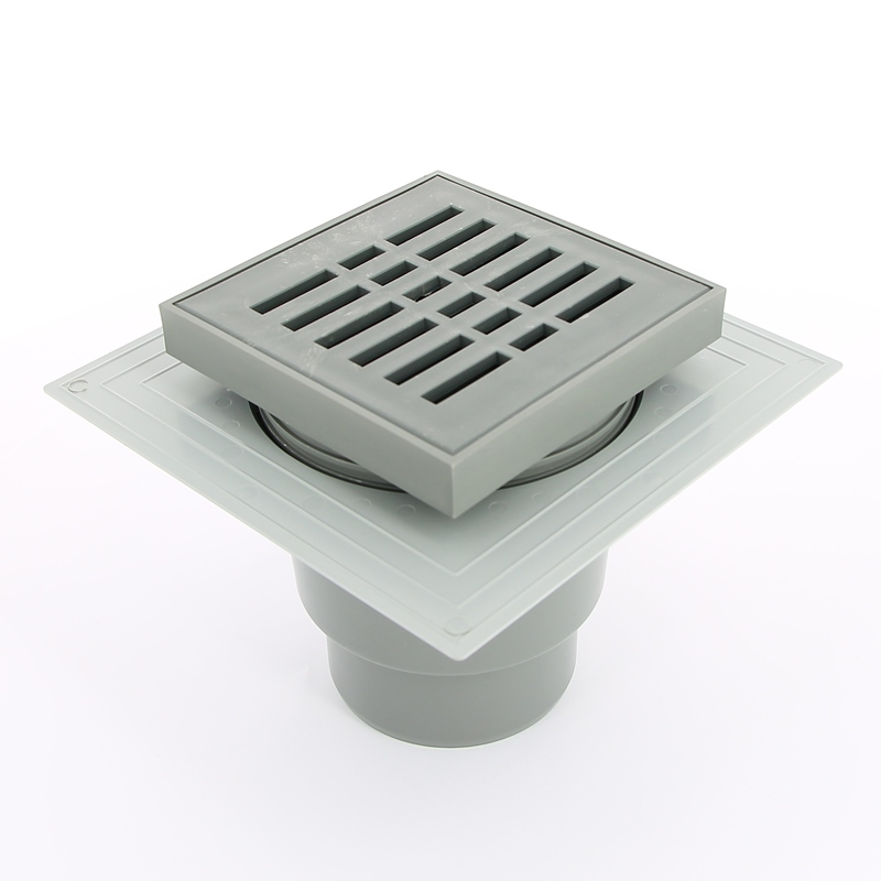 Трап 150 х 150 мм, H=173-193 мм, вертикальный выпуск 110 мм, пластик