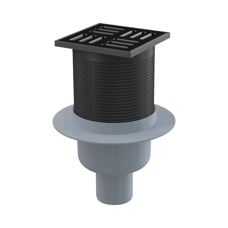 Сливной трап 105×105/50 мм прямой сток SMART APV32BLACK