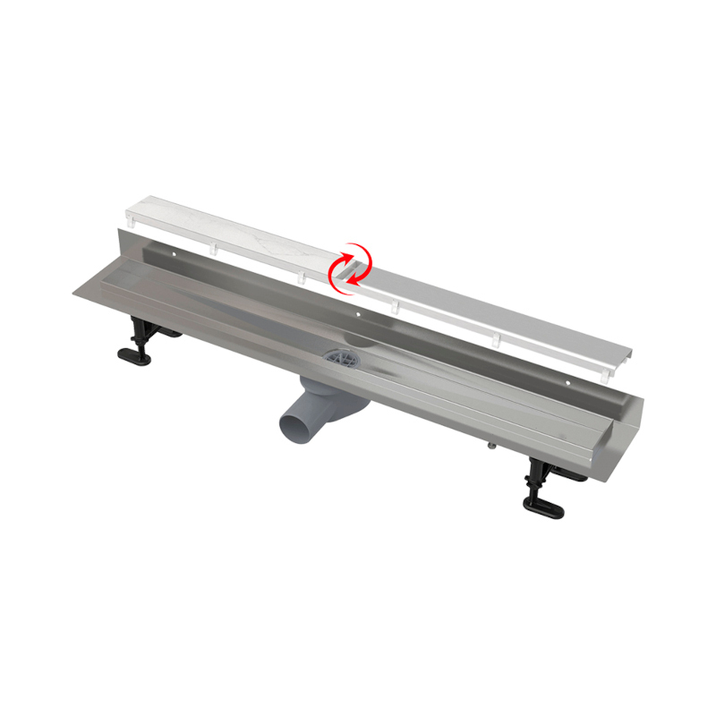 Лоток душевой Alca APZ23-DOUBLE9 850 мм с решеткой Double под плитку APZ23-DOUBLE9-850