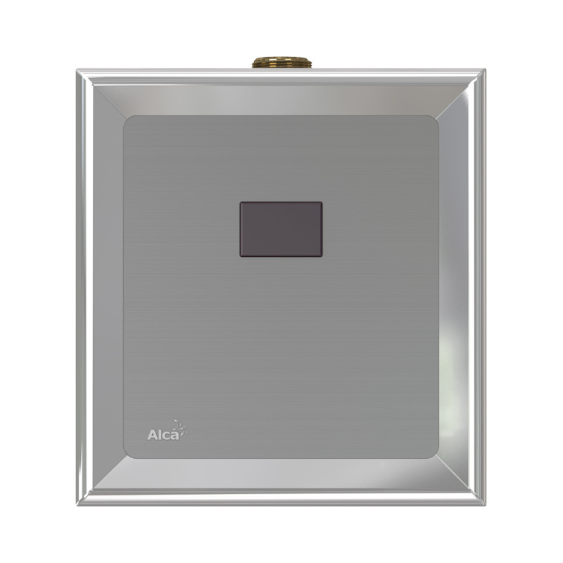 Кнопка смыва ИК Alcaplast для писсуара, подключение к аккумулятору 6 В, хром