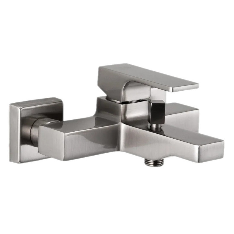 Смеситель для ванны Remer Absolute с лейкой, держателем и шлангом, Брашированный Никель