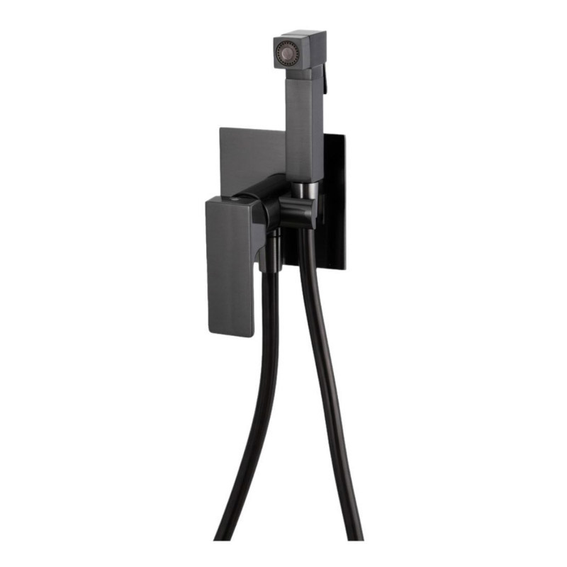 Гигиенический душ со смесителем Remer Absolute AU65CFP, чёрный брашированный хром