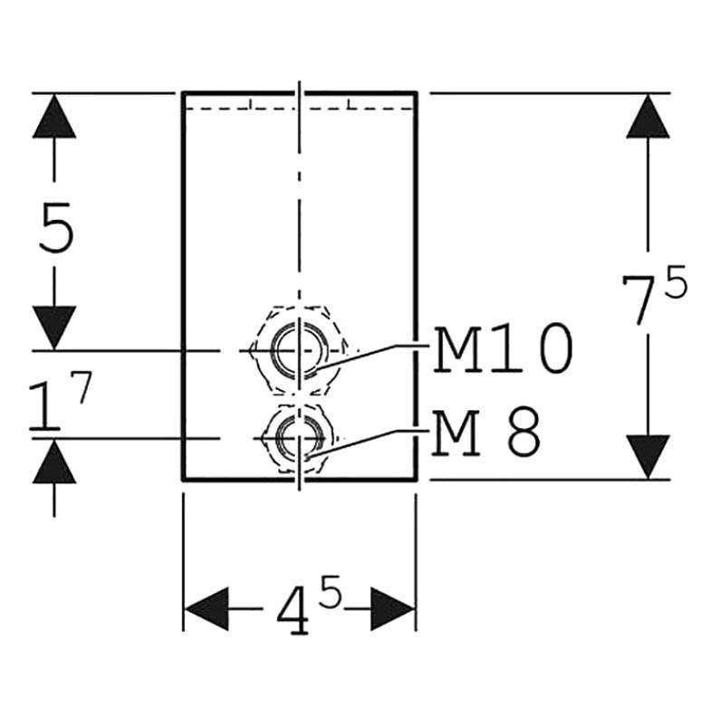Держатель трубы Geberit GIS 75 мм 461.098.00.1