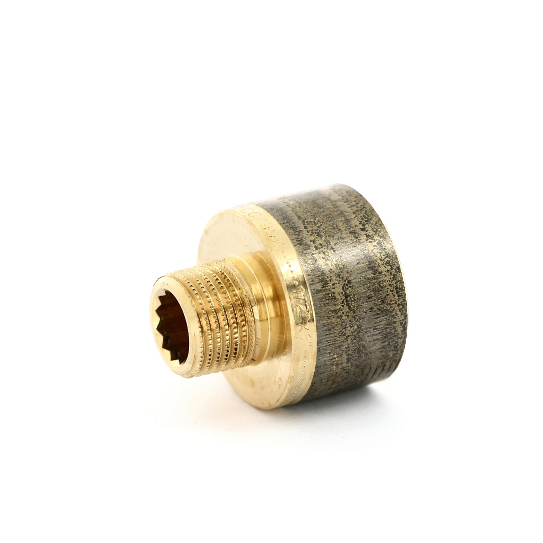 Переходник круглый Viega 1/2 x 1 НВ бронза 507054