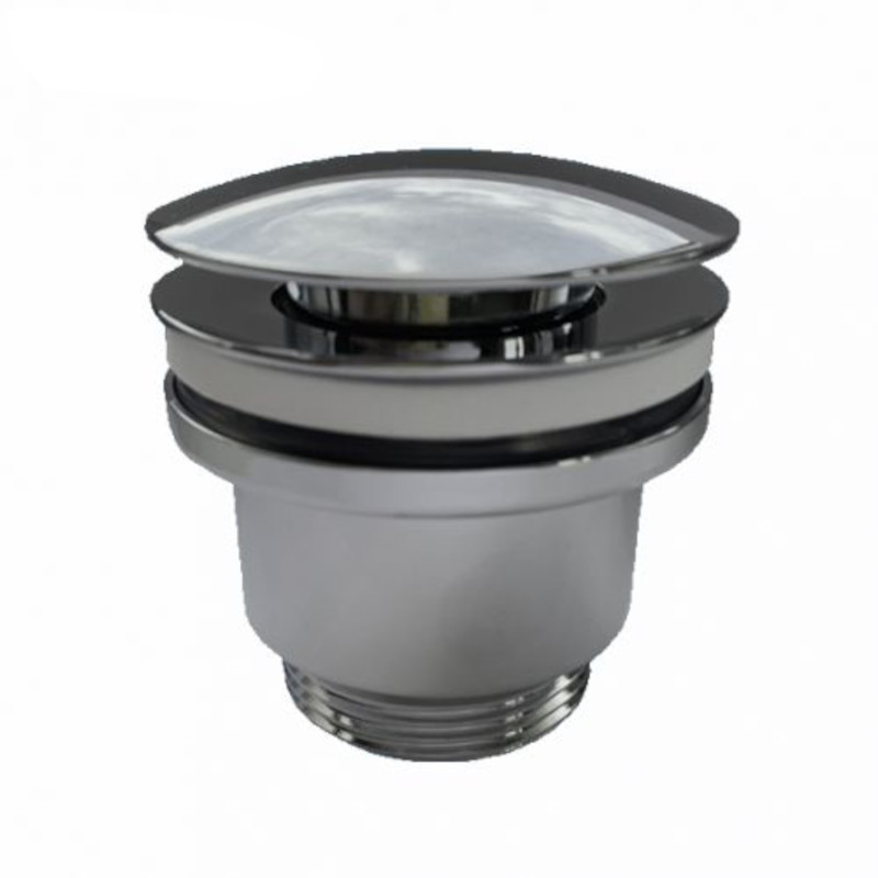 Выпуск для умывальника 60 мм решетка click-clack металл, высота 4 5мм, выход 1 1/4, хром