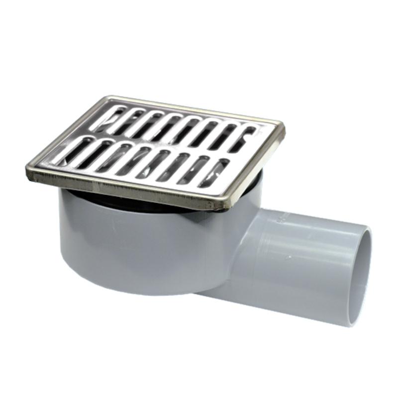 Трап напольный Chudej 100х100 мм выпуск 50 мм решетка пластик 507712