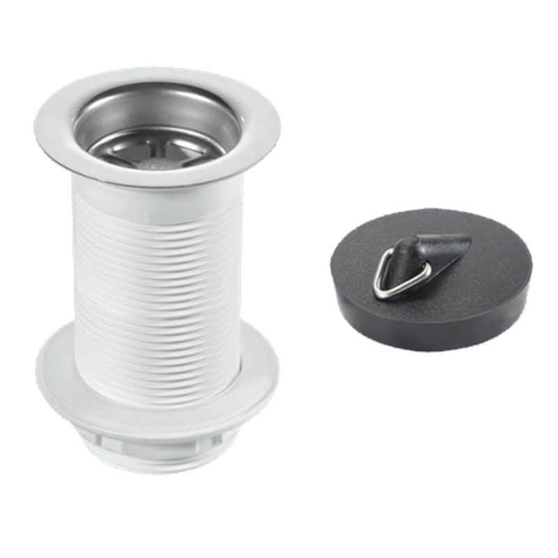 Выпуск для раковины Aquant без перелива с пробкой под цепочку H 90 мм D 60 мм 505940