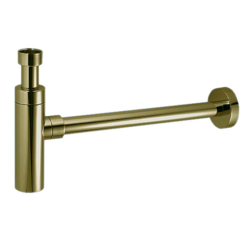 Сифон бутылочный Remer латунный без выпуска 1 1/4х32 мм с отводной трубой 400 мм 507494