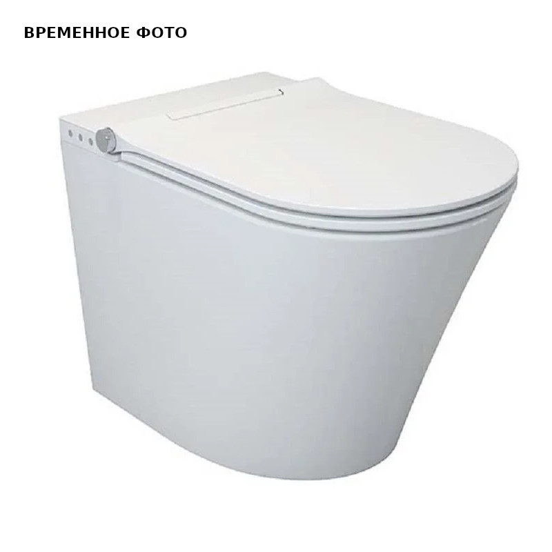 Умный приставной унитаз Uni-Flow в комплекте с крышкой-биде, белый