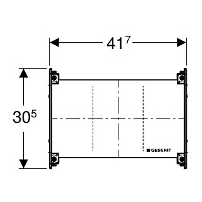Опорная площадка Geberit GIS универсальная для скрытого монтажа 461.173.00.1