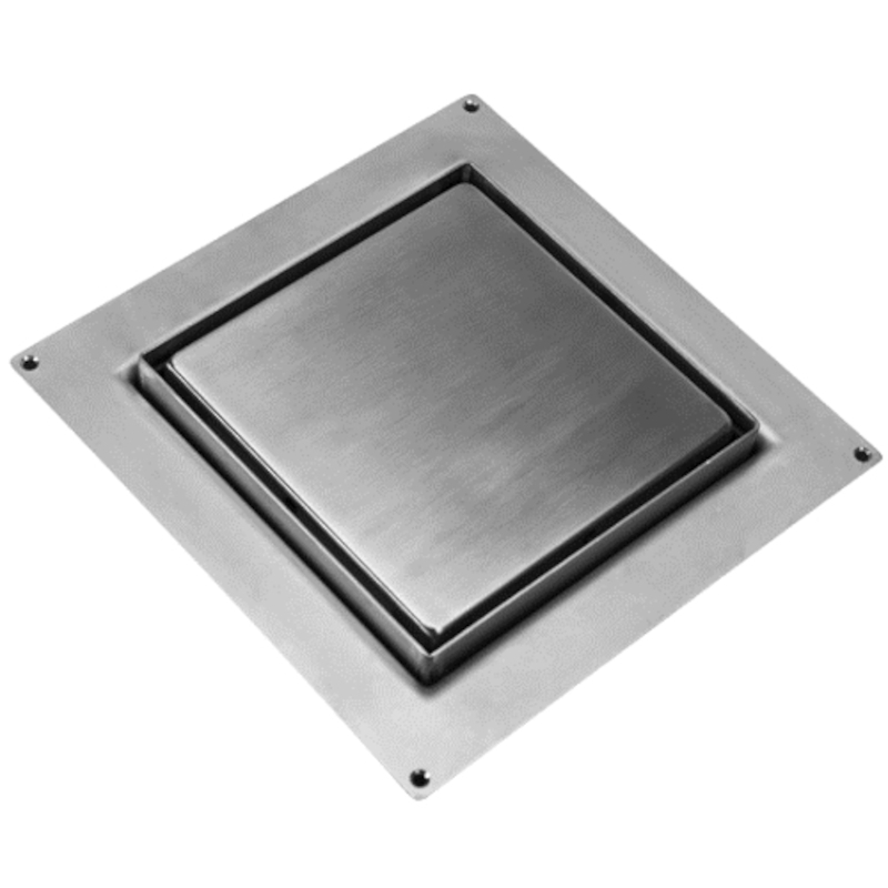 Насадка сливная MasterProf 150x150 мм нержавеющая сталь дизайн PLAIN 506799