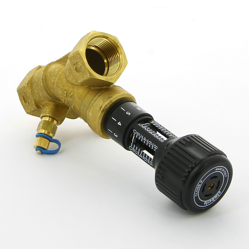 Клапан балансировочный CIM 747OT ручной 1/2' В /DN 15,  с фиксацией настройки, 2 измерительных нип.