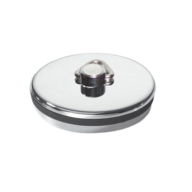 Пробка пластиковая с треугольным держателем под цепочку и сливную решётку D70/85/113мм; цвет-хром