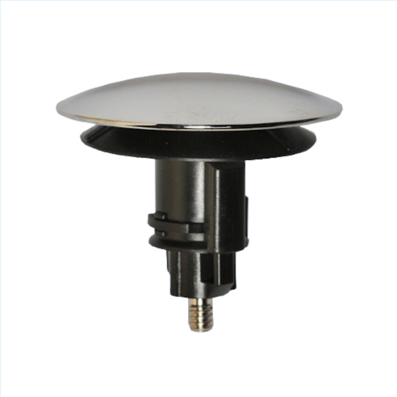 Пробка D=60мм металлическая с резьбовым окончанием для выпуска тип-кнопка, хром