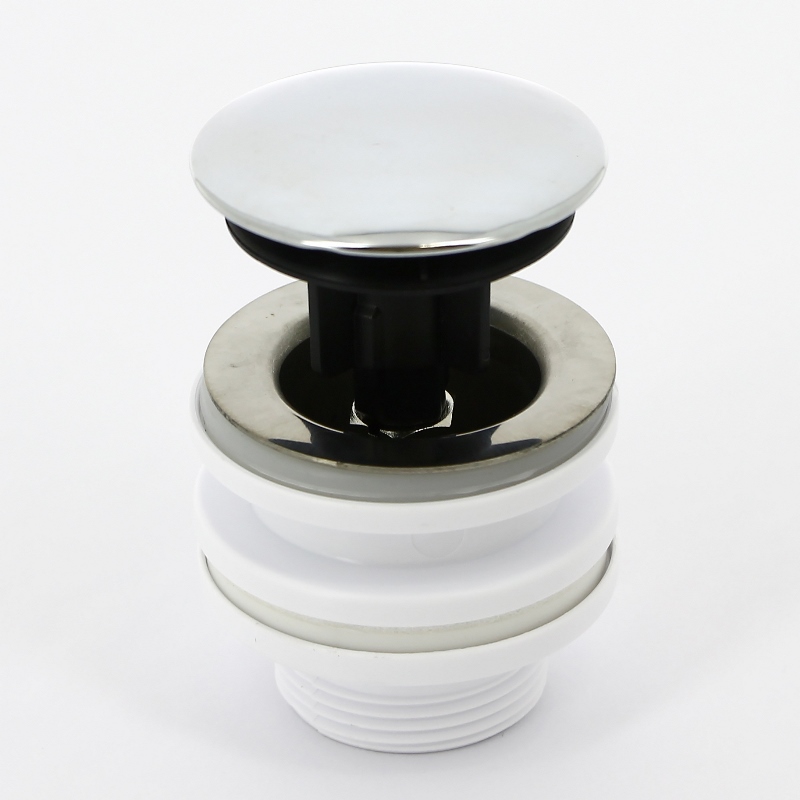 Выпуск 60 мм нерж. решетка c пробкой, выход 1 1/4, пластик, хром, пакет