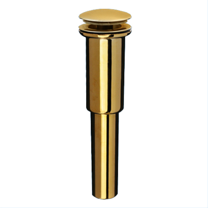 Выпуск (H220мм, D60мм сливная решётка/пробка тип-кнопка, стяжной болт М12х73) латунный; выход Дн=3