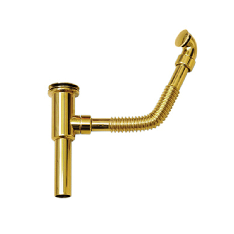 Слив-перелив (H220мм, L280ммхD25мм, D60мм сливная решётка/пробка тип-кнопка, стяжной болт М12х73)