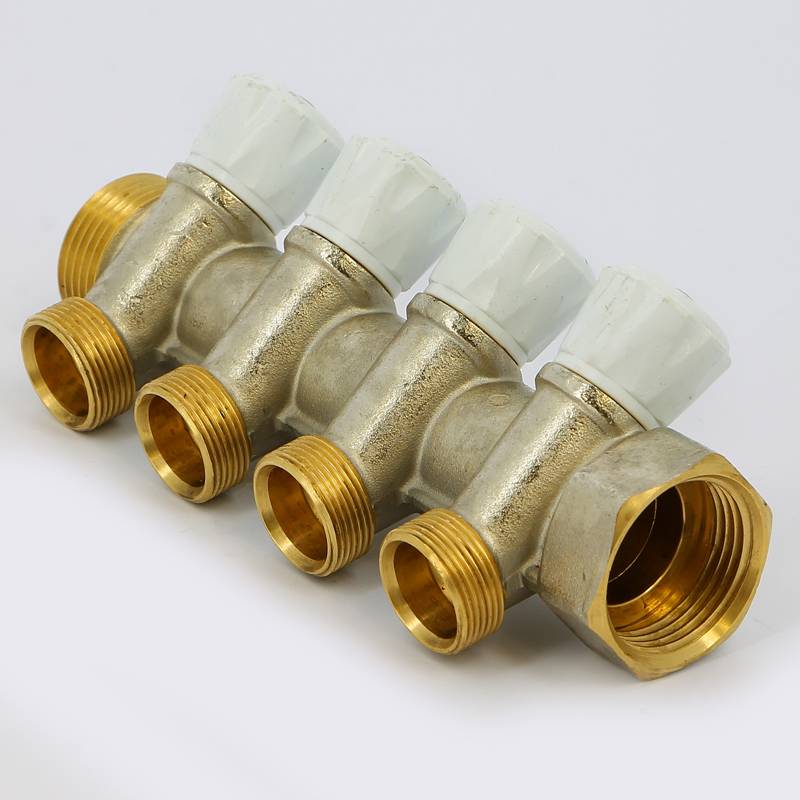 Коллектор с вентилями Emmeti Top-San 1 НВ 4 выхода 24х19 36 мм 01307290