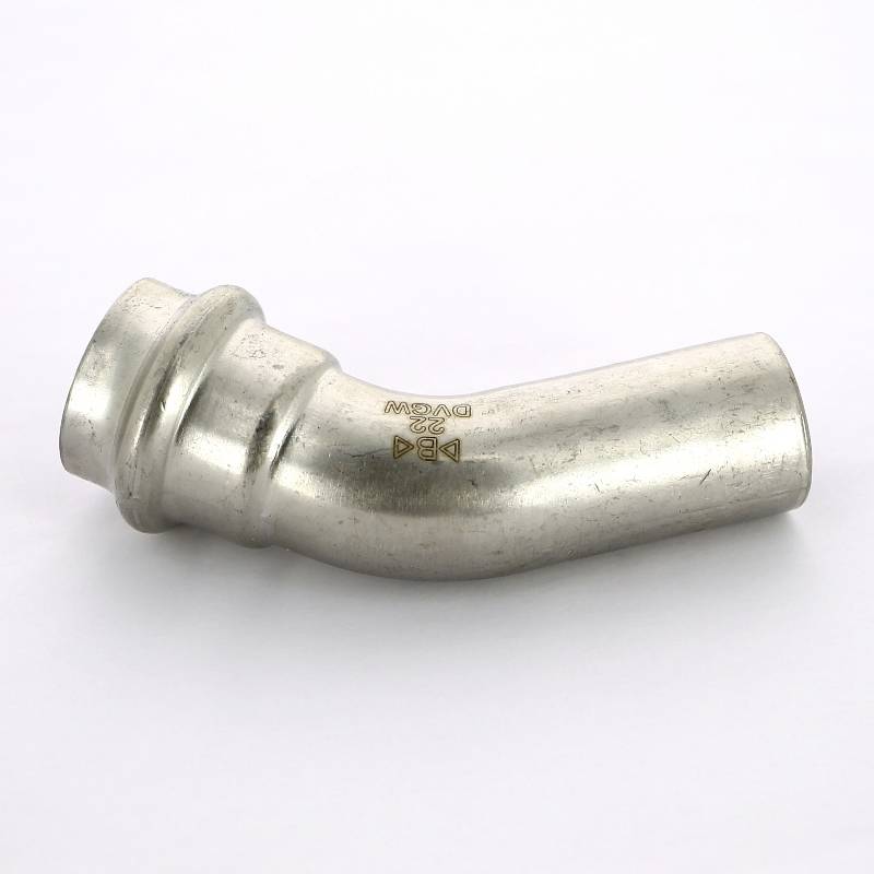 Угольник-вставка 45° пресс IBP >B< Press Inox 22 мм нержавеющая сталь PS5040 0220000