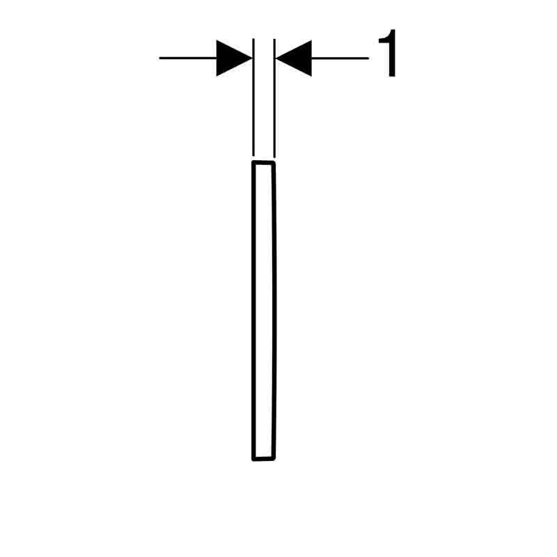 Клавиша смыва Geberit Omega30 двойной смыв глянцевый/матовый хром 115.080.KH.1