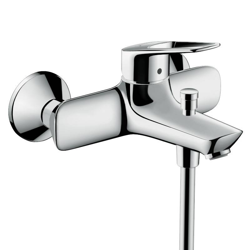 Смеситель для раковины hansgrohe Vernis Shape 100 со сливным гарнитуром матовый черный 71561670