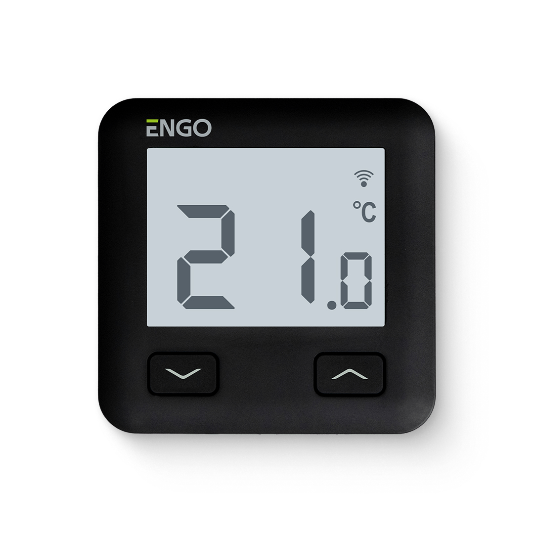 Термостат ENGO комнатный встраиваемый, программ. с дисплеем, WiFi, чёрный