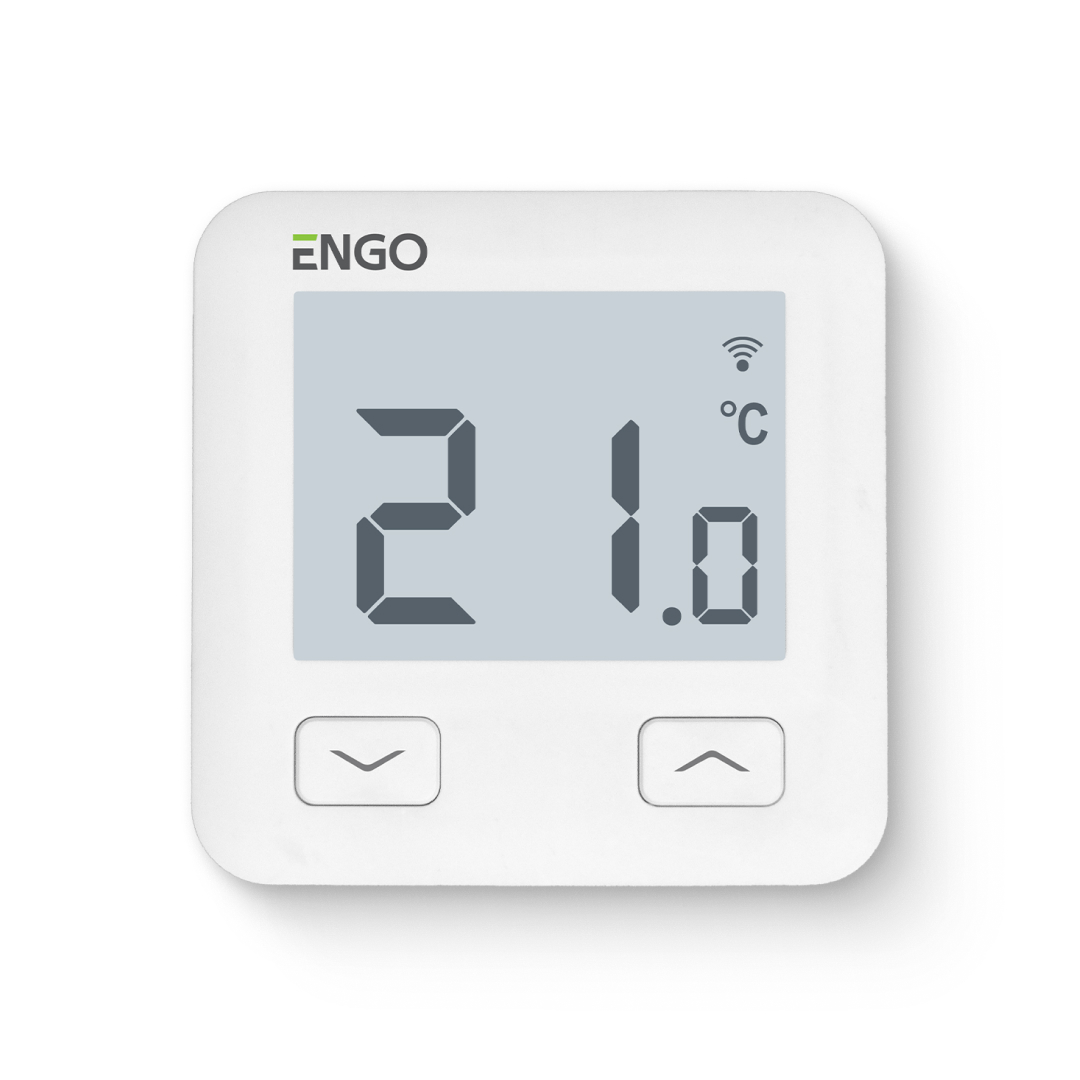 Термостат ENGO комнатный встраиваемый, программ. с дисплеем, WiFi, белый