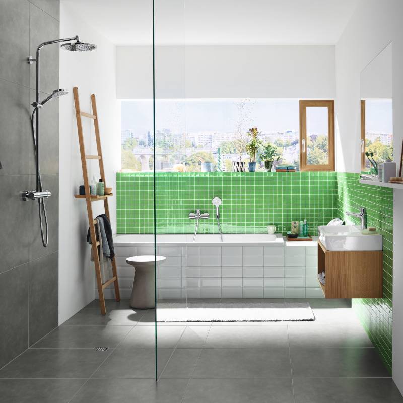 Смеситель для раковины Hansgrohe Novus Loop 100 со сливным гарнитуром хром 71081000