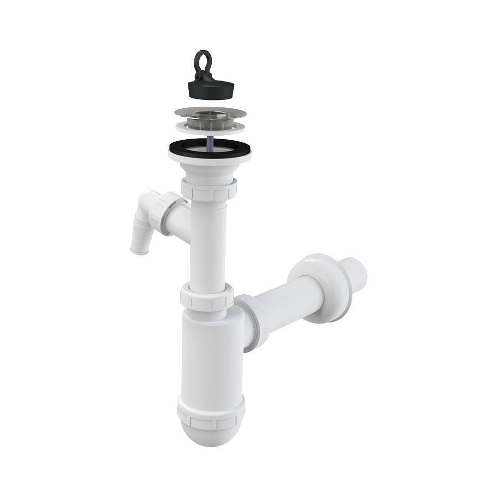 Сифон для раковины Alcaplast A41P 1 1/4 x 40 мм со штуцером и решеткой 63 мм A41P