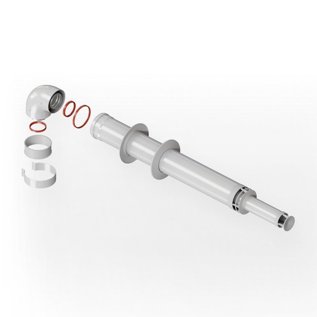 Комплект коаксиального дымохода Kiturami D60/100 Антилед 1000 мм 190148
