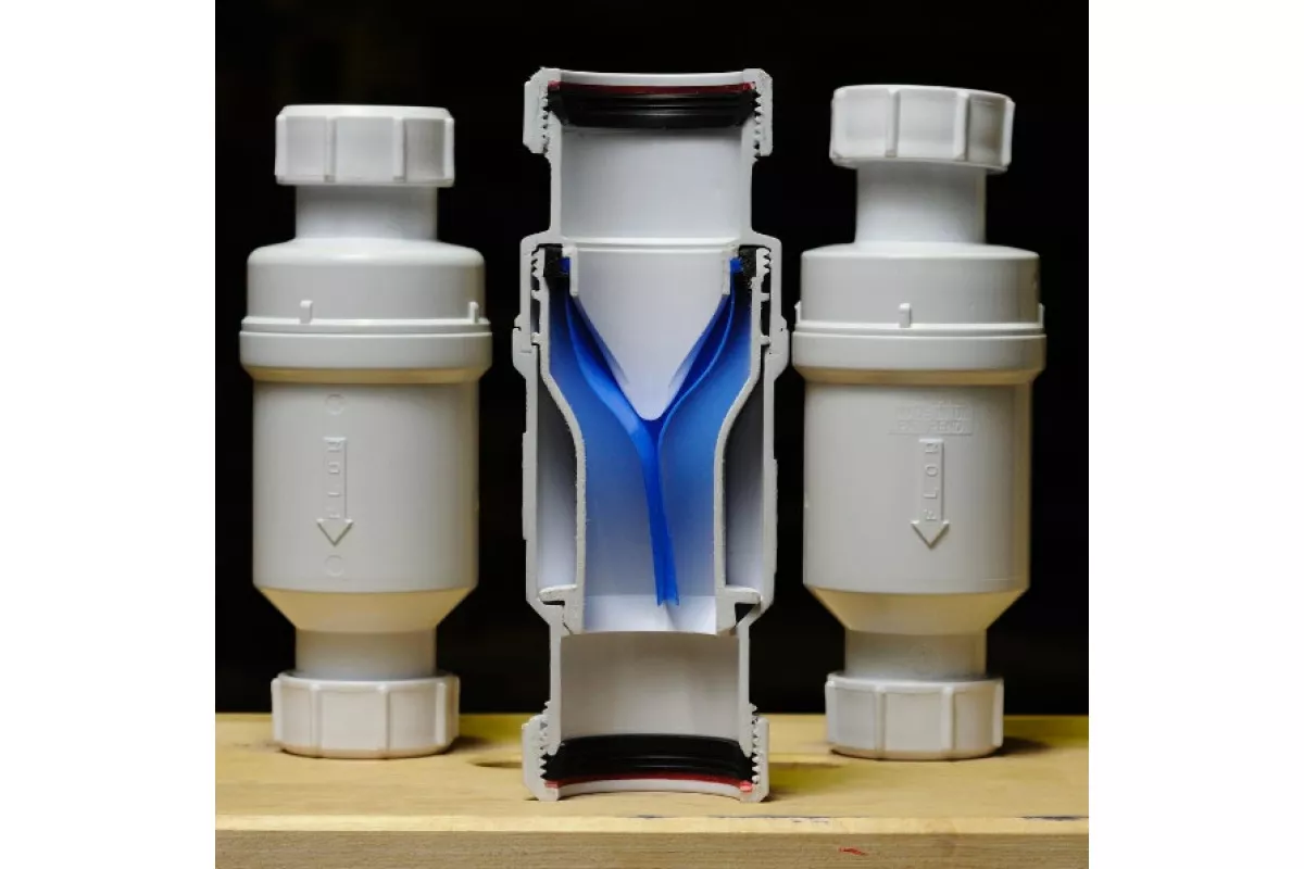 Клапан обратный самозакрывающийся McAlpine сухой сифон 40 мм компрессионный MRNRV40C