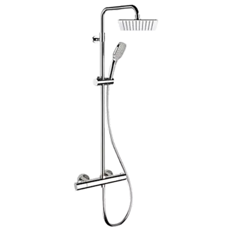 Душевая система Remer Elegance для душа, с термостатом, верх. душ 25х25 см, хром