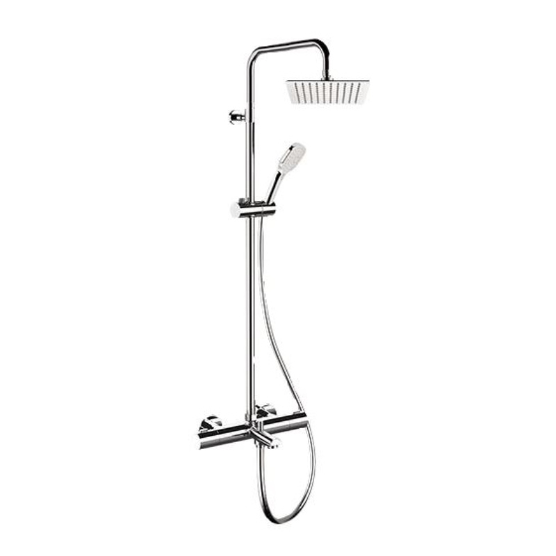 Душевая система Remer Elegance, верх. душ 25 х 25 см, с термостатическим смесителем, для ванны,хром