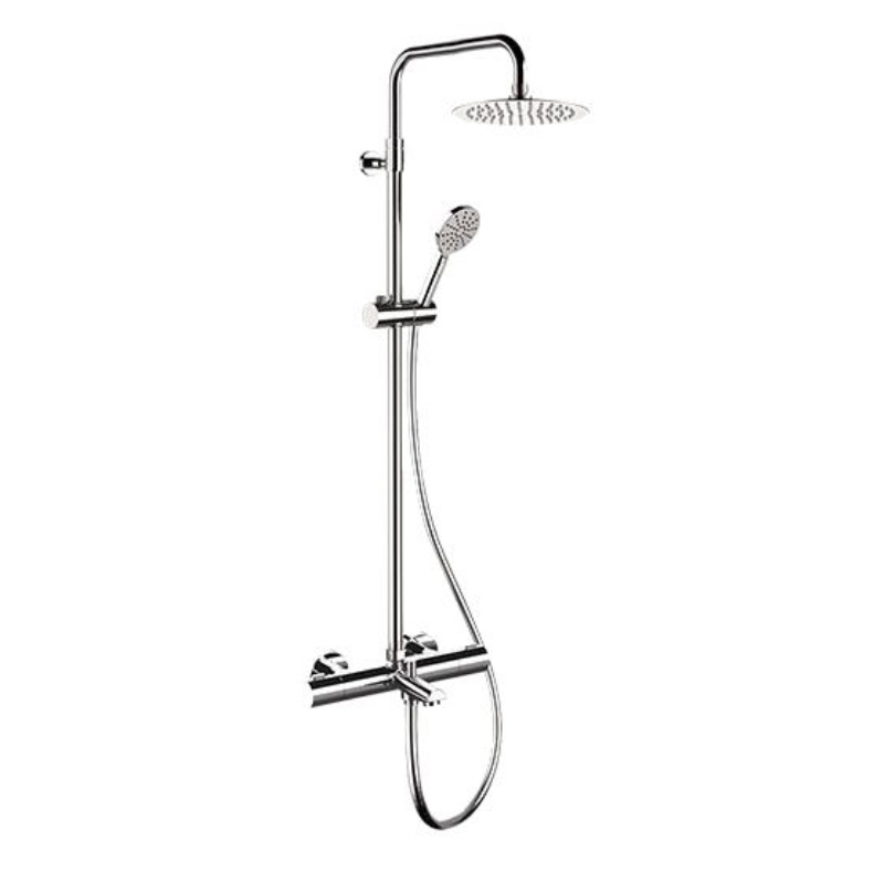Душевая система Remer Elegance, верх. душ 25 см, с термостатическим смесителем, для ванны, хром