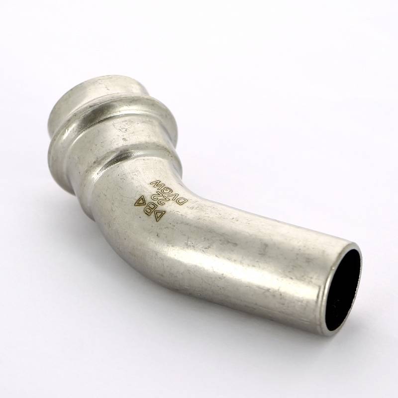 Угольник-вставка 45° пресс IBP >B< Press Inox 22 мм нержавеющая сталь PS5040 0220000