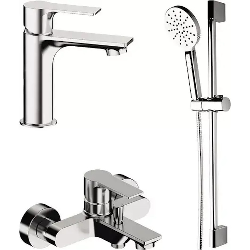 Душевой комплект Remer Energy (EY05+EY12+315L318MP+333CNX), хром