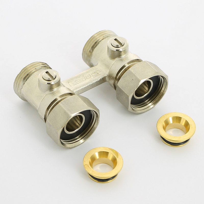 Узел прямой Standard Line D2/50 НВ 3/4ЕК х 3/4ЕК радиаторный со встроенными кранами, с адаптерами