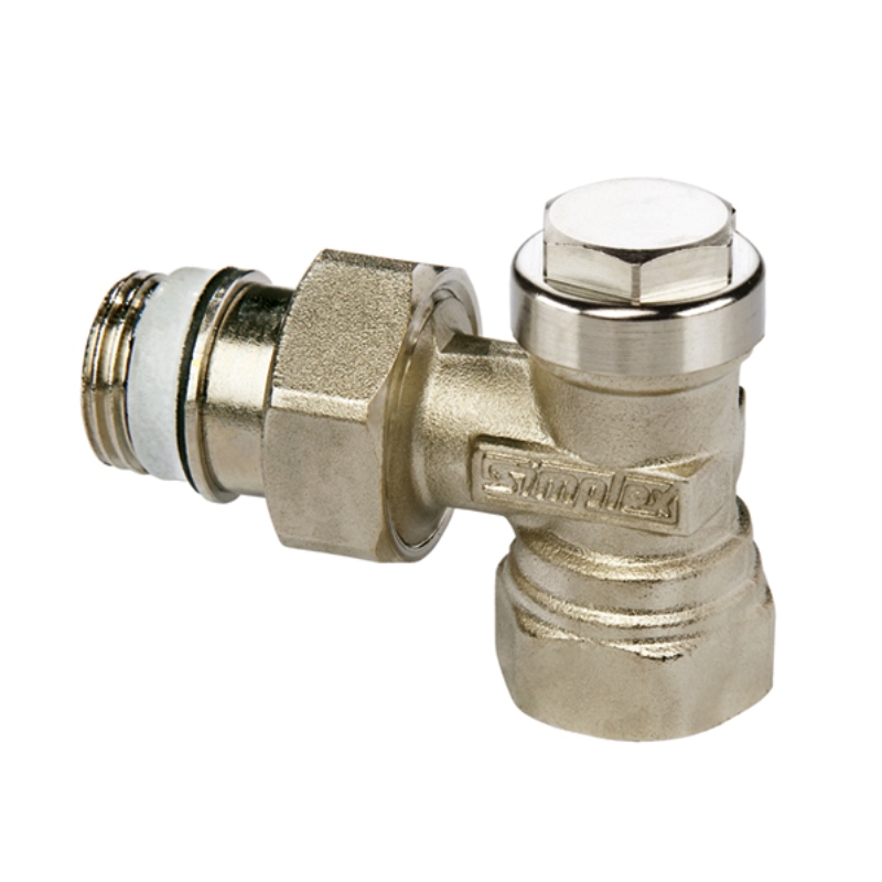 Вентиль обратный угловой НВ 1/2 никелированный с разъемным соединением