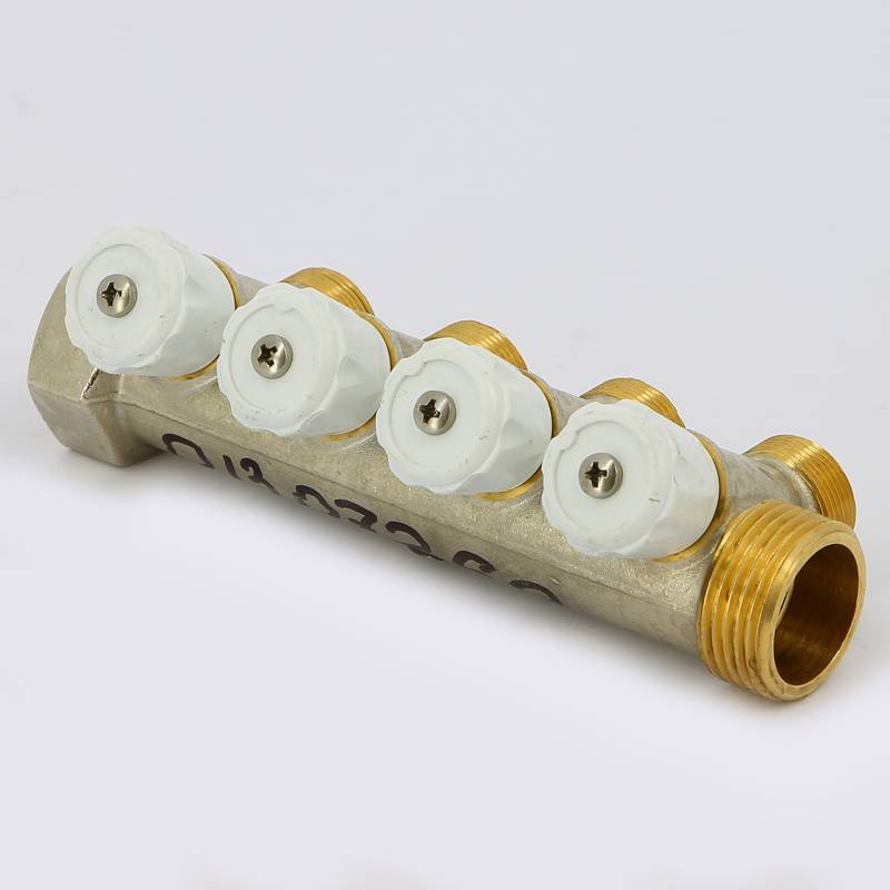 Коллектор с вентилями Emmeti Top-San 1 НВ 4 выхода 24х19 36 мм 01307290