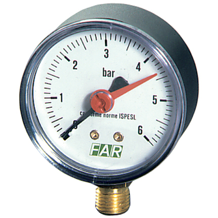 Манометр радиальное соед. 6 бар, диаметр 63 мм, 1/4