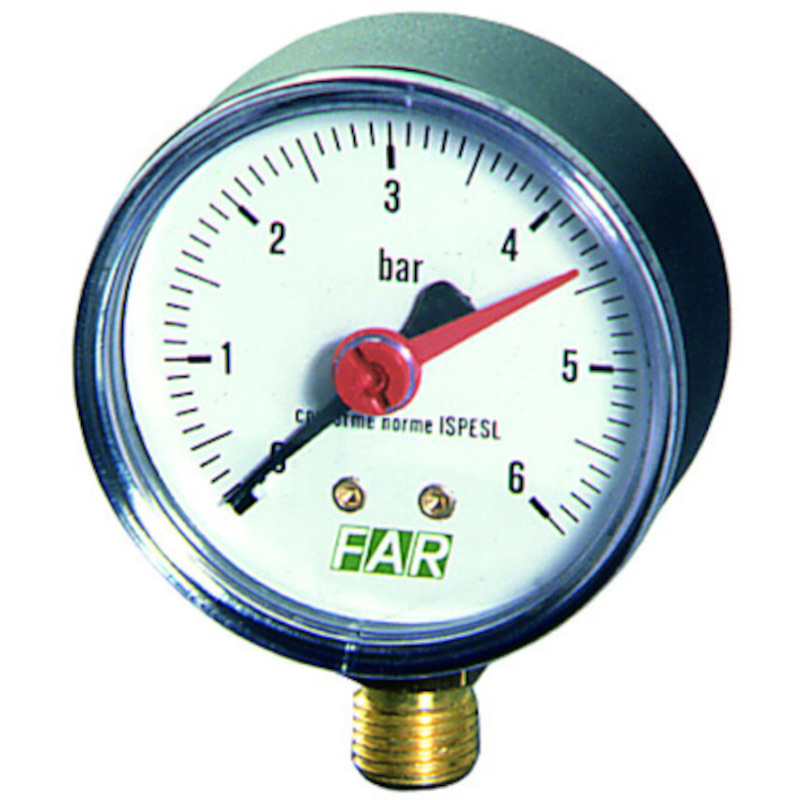 Манометр 0-10 бар с алюм. циферблатом