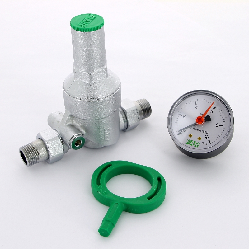 Редуктор хром.  1/2 (НР-НР), с манометром