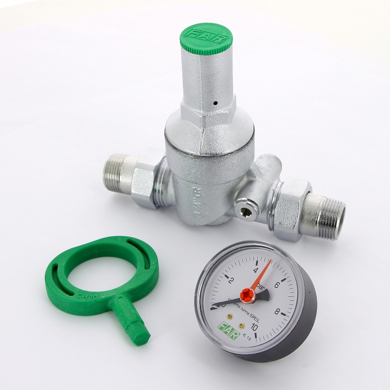 Редуктор хром.  3/4 (НР-НР), с манометром