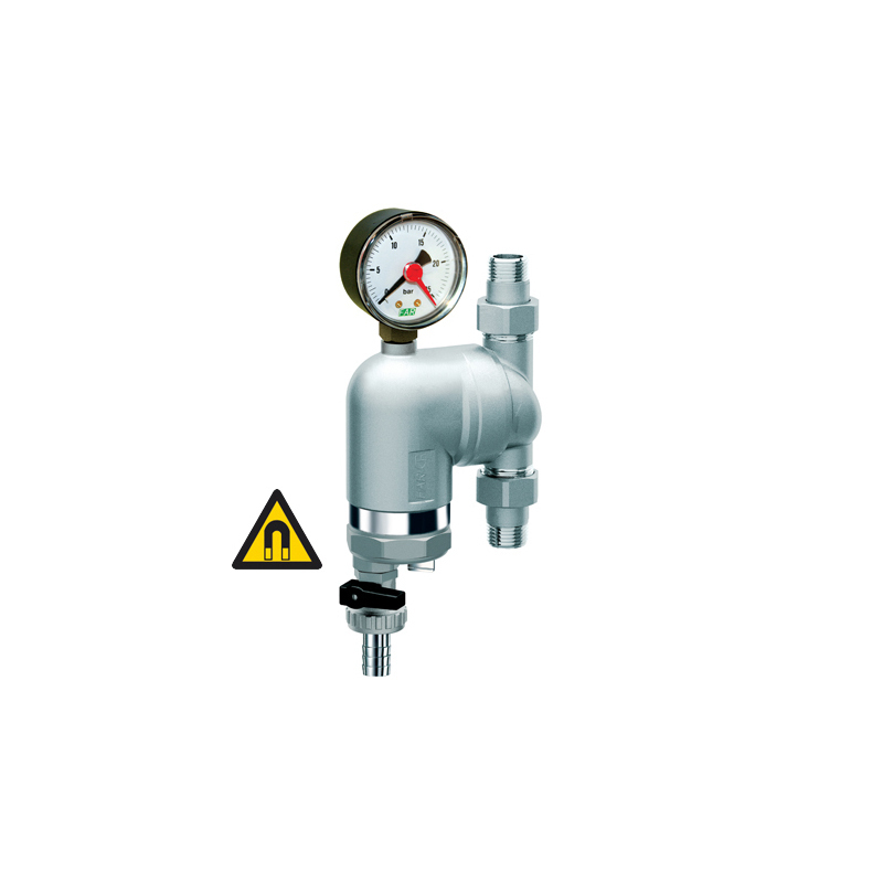 Фильтр (с манометром), с поворотным соединением НР-НР (сетка 300 мкм) 1/2, с магнитными вставками