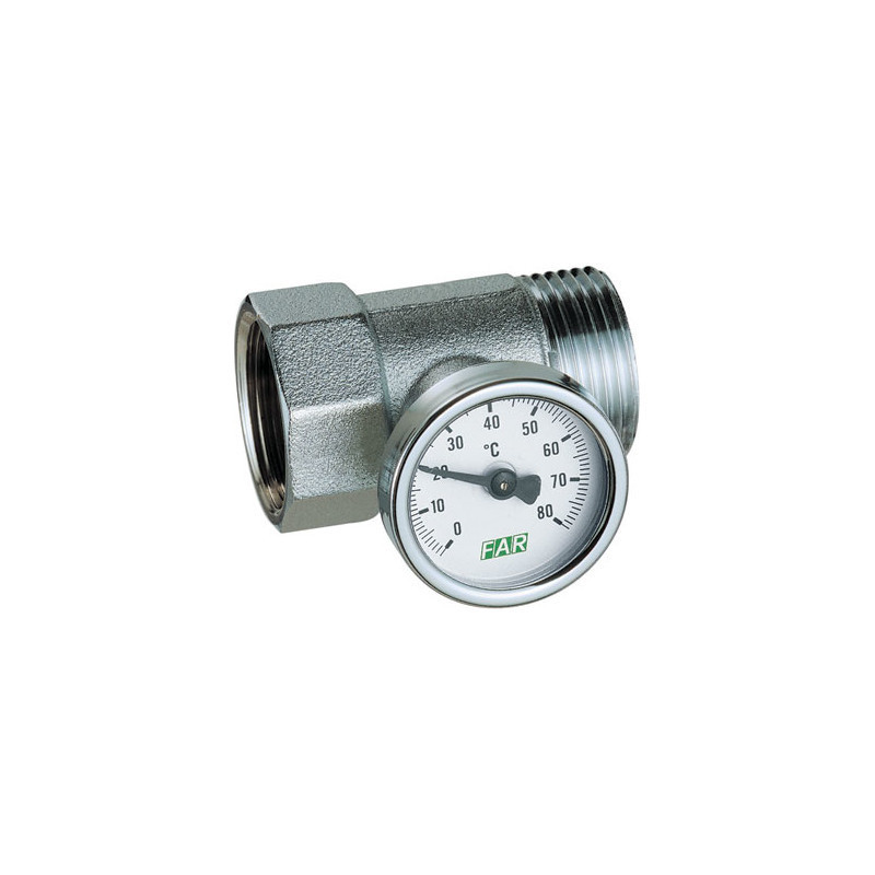 Тройник (ВР-НР) с термометром (0-80°С), 1