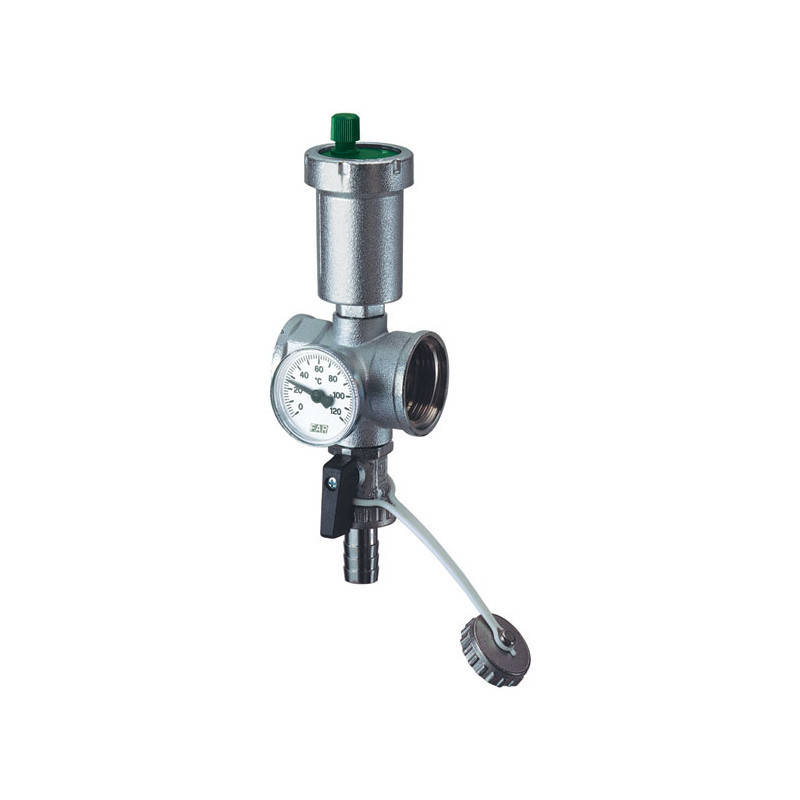 Хром. узел 1(ВР) с авт.воздухоотвод., термометром(0-80 С) и слив.кран.(аналоги FK 3435, FK 3442)