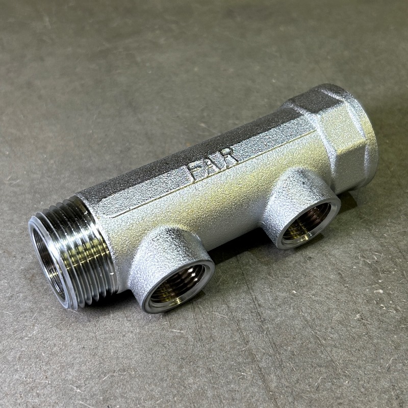 Коллектор 1 (ВР-НР) с 2 отв. 1/2 ВР (межосев. 50 мм)