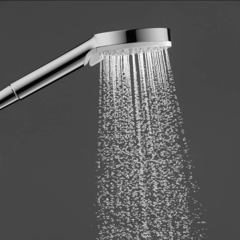 Душевой гарнитур Hansgrohe Crometta 100 Vario со штангой 90 см белый/хром 26536400