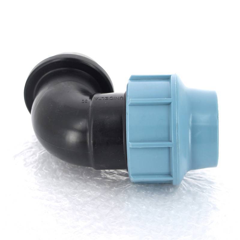 Угольник обжимной Unidelta Deltone 50х1 1/2 внутренняя резьба для ПНД труб 1009050006